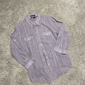 Sandra Ingrish Women's Casual Purple Button Down Shirt